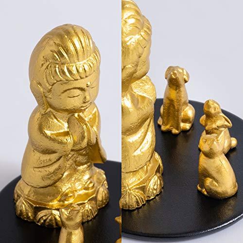 仏像 ペット ミニ観音菩薩 5.8cm（金色） ＿『動物守護・ペット供養
