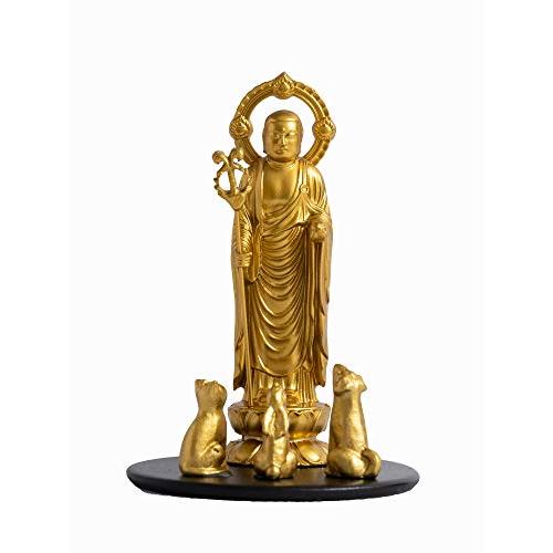 仏像 ペット地蔵菩薩 7.5cm（金色）＿『動物守護・ペット供養』 高岡