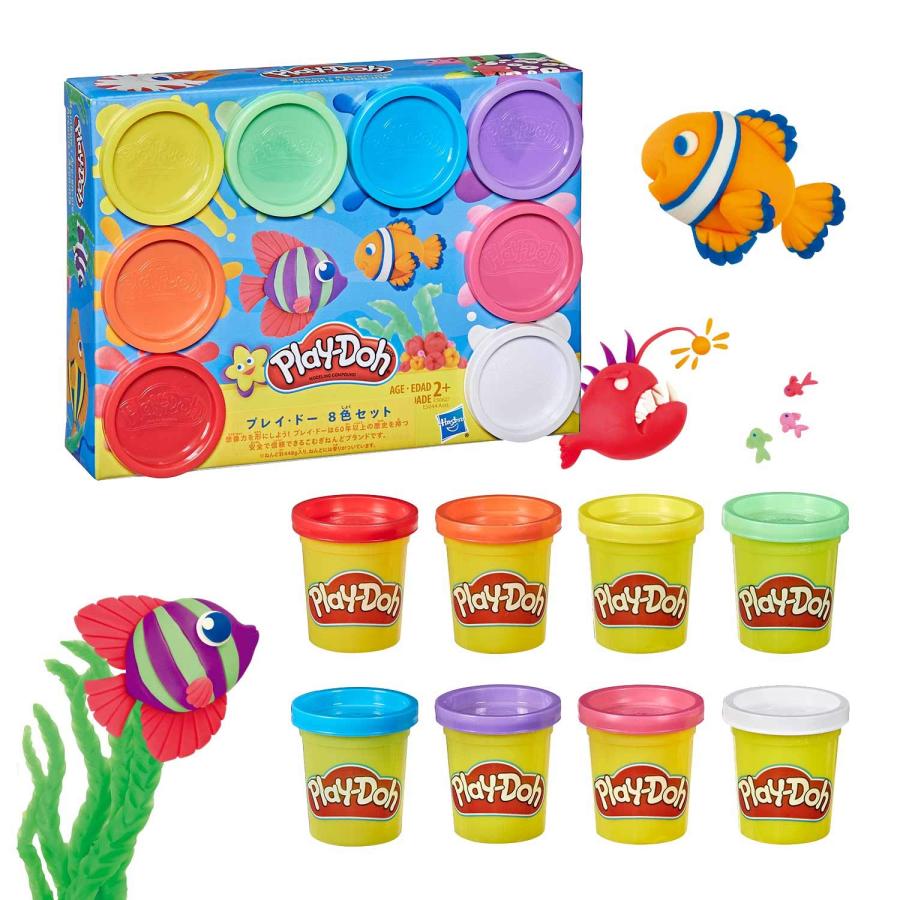 ハズブロ(HASBRO) 約56g 8色入りレインボーカラーのプレイ・ドー、新