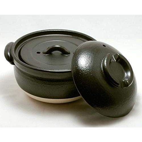 ふっくらご飯鍋 二重蓋 2合炊 萬古焼 ばんこ焼土鍋 陶器 日本製 : べる