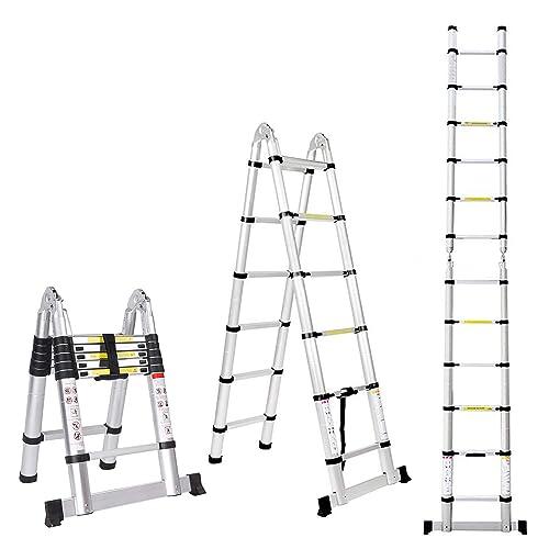 中古　伸縮脚立とハシゴ両用 脚立最長1.9M 最長3.8m 耐荷重150kg Amazon.co.jp: 伸縮脚立はしご両用脚立最長1.9m 伸縮はしご最長