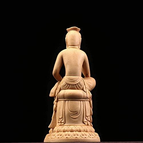 弥勒菩薩 置物 桧木製 木彫り 原木色 半跏思惟像 仏像 弥勒菩薩 置物 桧木製 木彫り 原木色 半跏思惟像 仏像