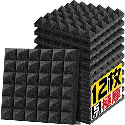 YOPIN 吸音材 30*30*5cm 極厚 ウレタンフォーム 吸音対策 室内装飾