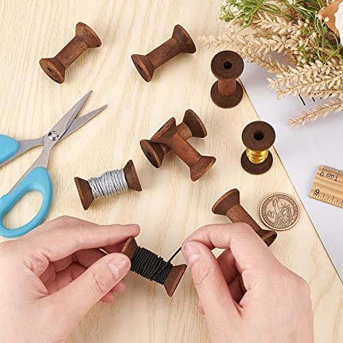 BENECREAT 20個 アンティーク 木製 空糸巻き 40mm/1.57インチ BENECREAT 20個 アンティーク 木製 空糸巻き 40mm/1.57インチ