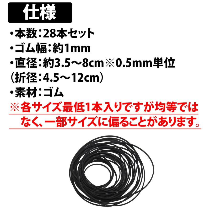 50%offクーポン有 修理 交換 ゴムベルト 28本 セット 幅1mm 直径3.5