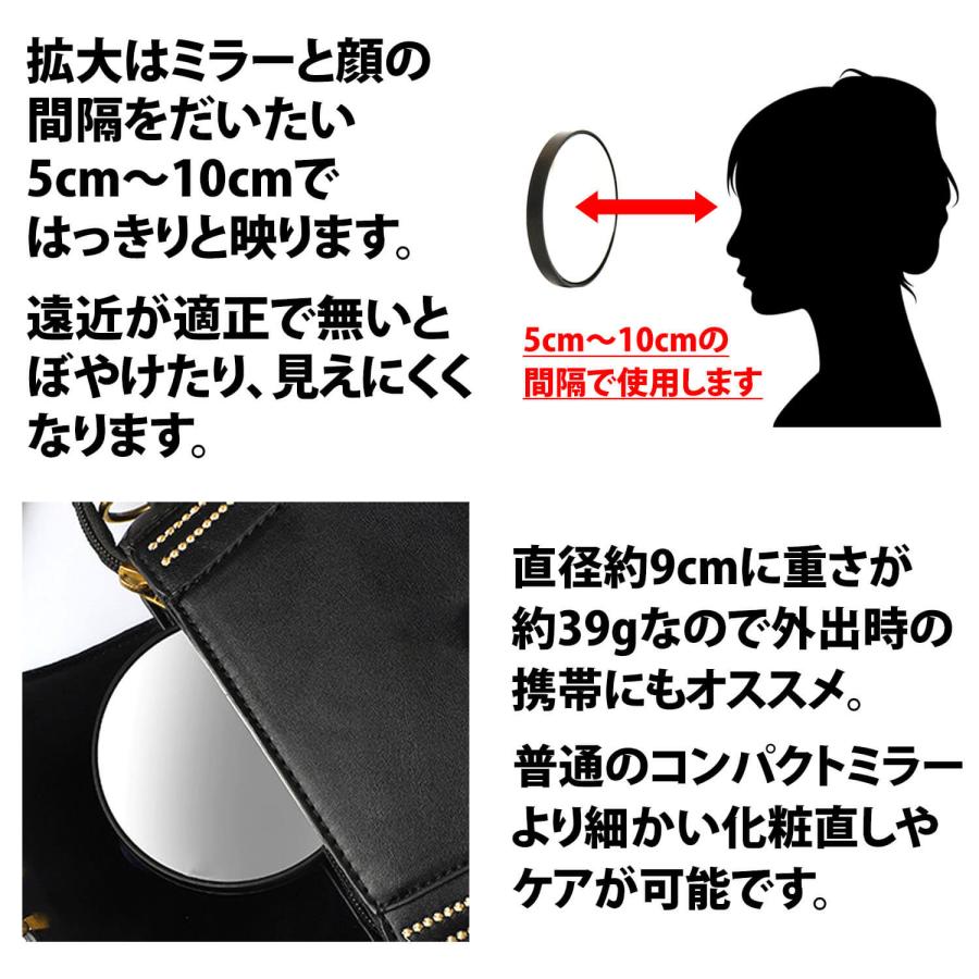50%offクーポン 拡大ミラー 20倍 吸盤付き 拡大鏡 メイク ミラー うぶ