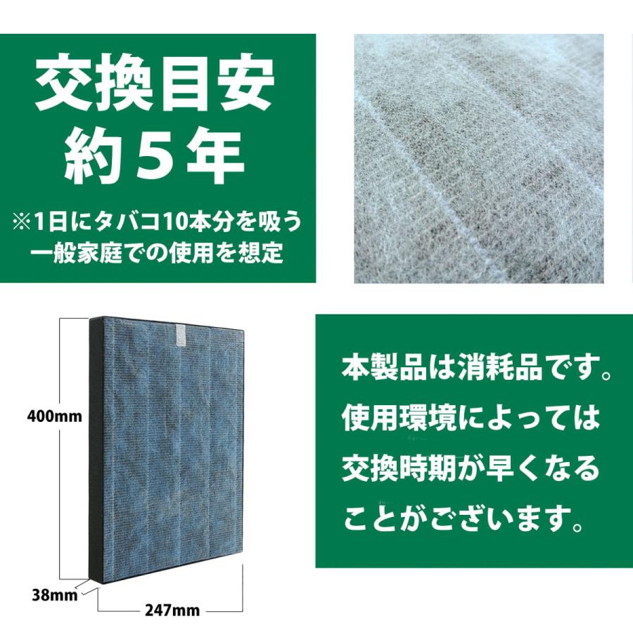 FZ-W65HF 空気清浄機用 集じんフィルター 互換 互換フィルター 非純正 互換品 加湿器 互換フィルター「VQ」｜berykoko｜06