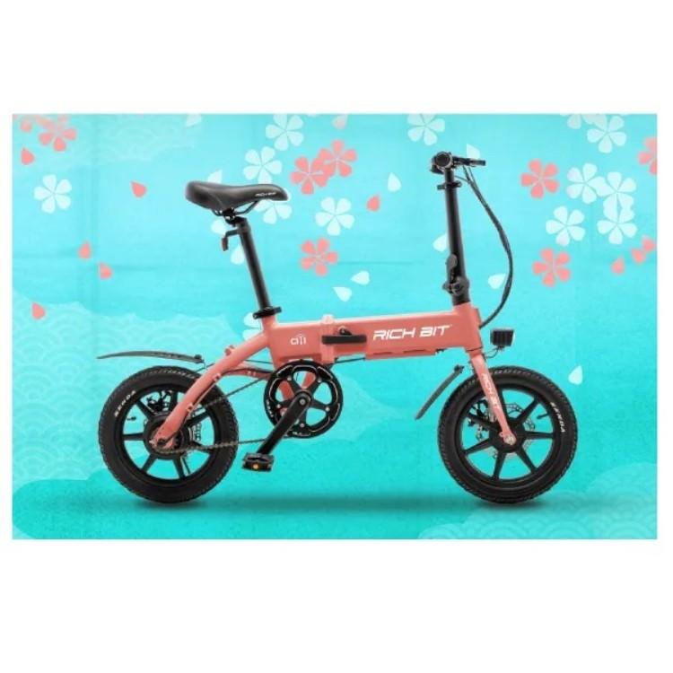 電動アシスト自転車] RICHBIT CITY ASSIST(サクラピンク)｜折り畳み可