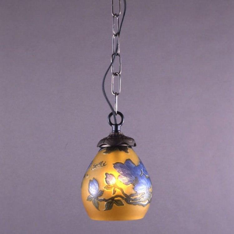 希少！TIP Gallé ガレ ガラスシェード ペンダントライト 1灯