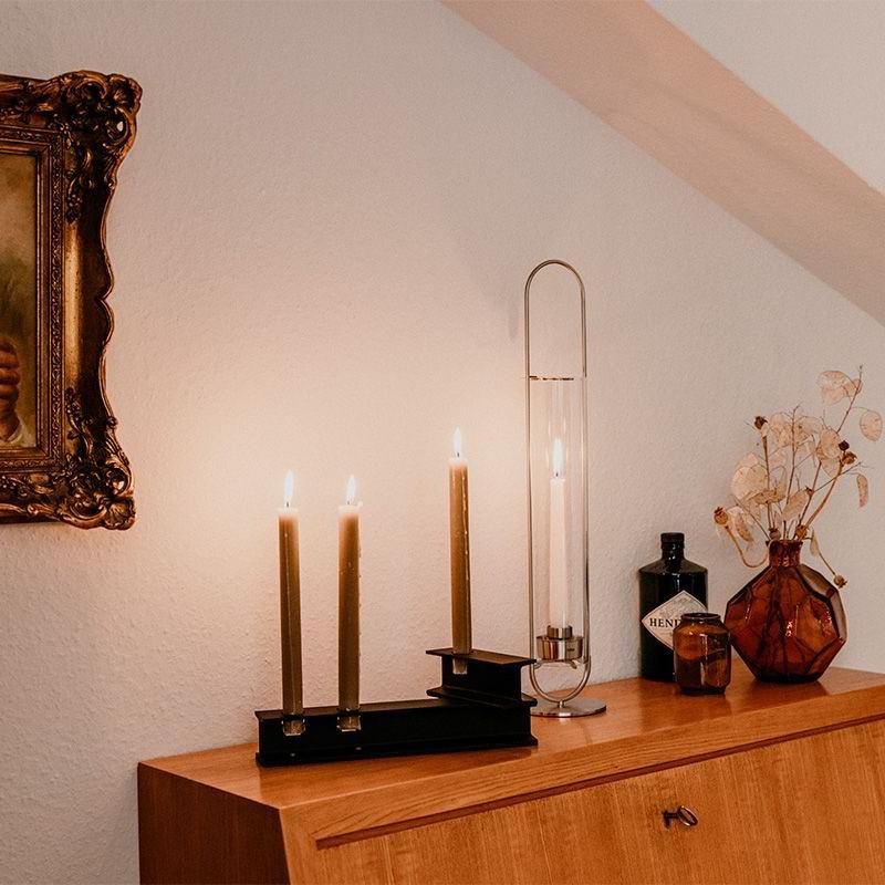 HOEFATS(ホーファッツ) h00271 OVAL CANDLE 55 キャンドルホルダー(シルバー／ブラック)｜ドイツ製 オーバル 本体 ドイツ_15