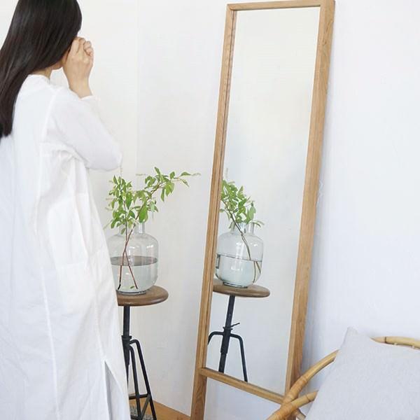 オーク スタンドミラー 木材で作ったスタンドミラー デザイン