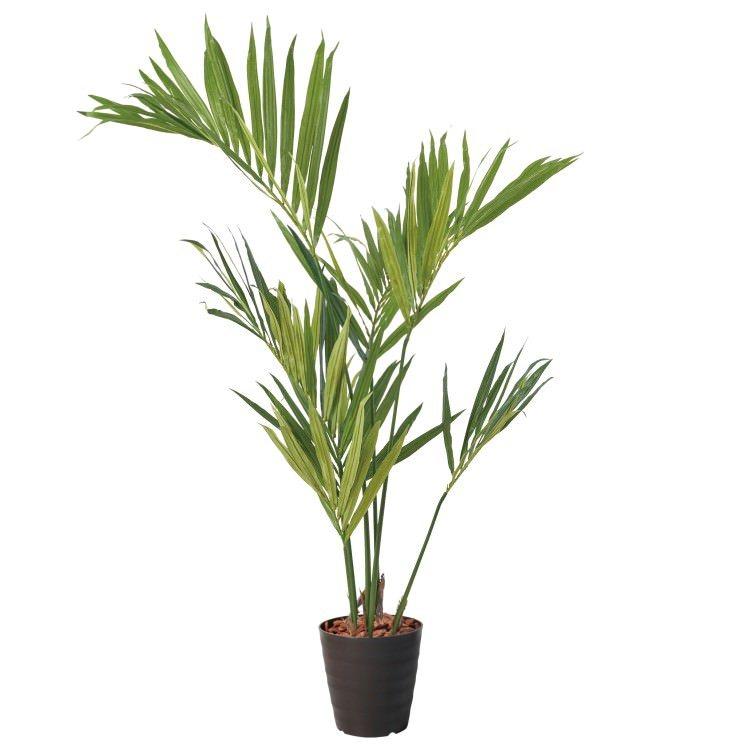 ケンチャヤシ 150cm ブラックポット｜GLPS-1528BKS アーティフィシャルグリーン 人工観葉植物 鉢付きグリーン