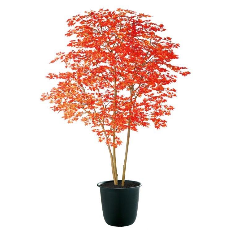 ヤマモミジ株立 RED FST W140×H200cm 91771 アーティフィシャルグリーン 人工観葉植物 鉢付きグリーン