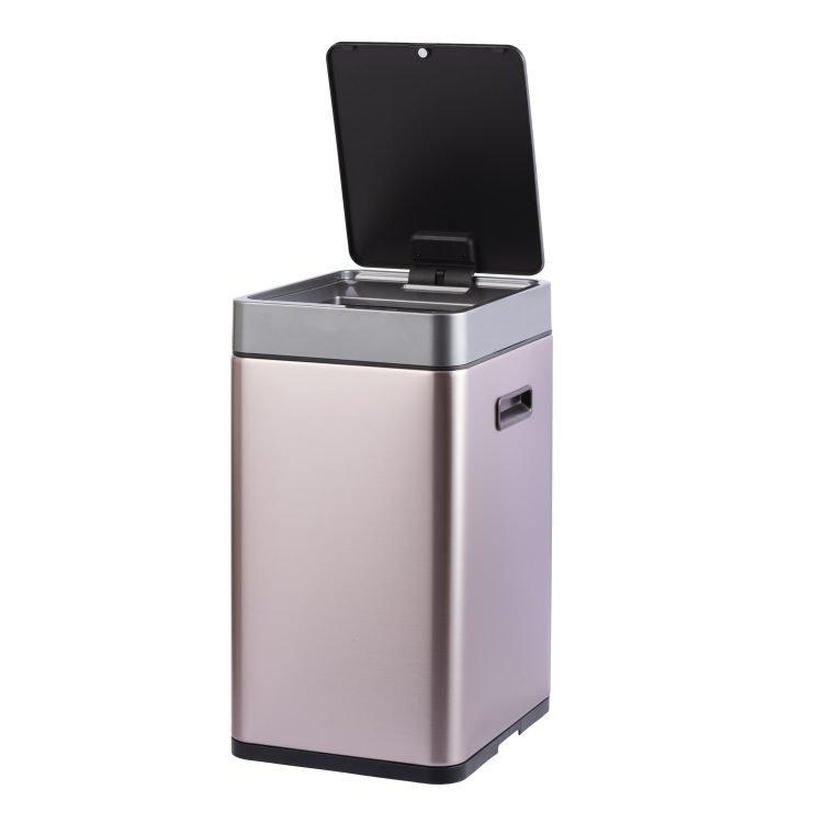 EKO ミラージュ スリム センサービン20L ゴミ箱 ダストボックス シャンパン センサー ステンレス 衛生的 清潔 ウイルス対策 コンパクト EK9270RGM-20L_1