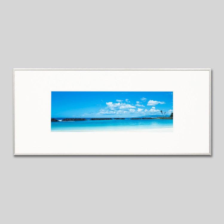 IGREBOW アロハ州 青っぽい海と真っ白いビーチ アラモアナビーチ アイグレボウ 室内装飾写真絵 軽銀枠組み L大きさ 色つや第八芸術 レリーフ、アート-ウォールデコレーション-家具、インテリア