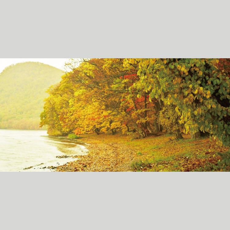 IGREBOW 北海道 紅葉に染まる洞爺湖畔 アイグレボウ インテリアフォト アルミフレーム Mサイズ カラー写真の画像