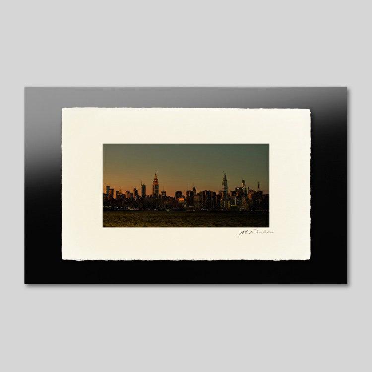 IGREBOW ニューヨーク マンハッタンの夕景 アイグレボウ インテリアフォト 越前塗板フレーム Mサイズ カラー写真
