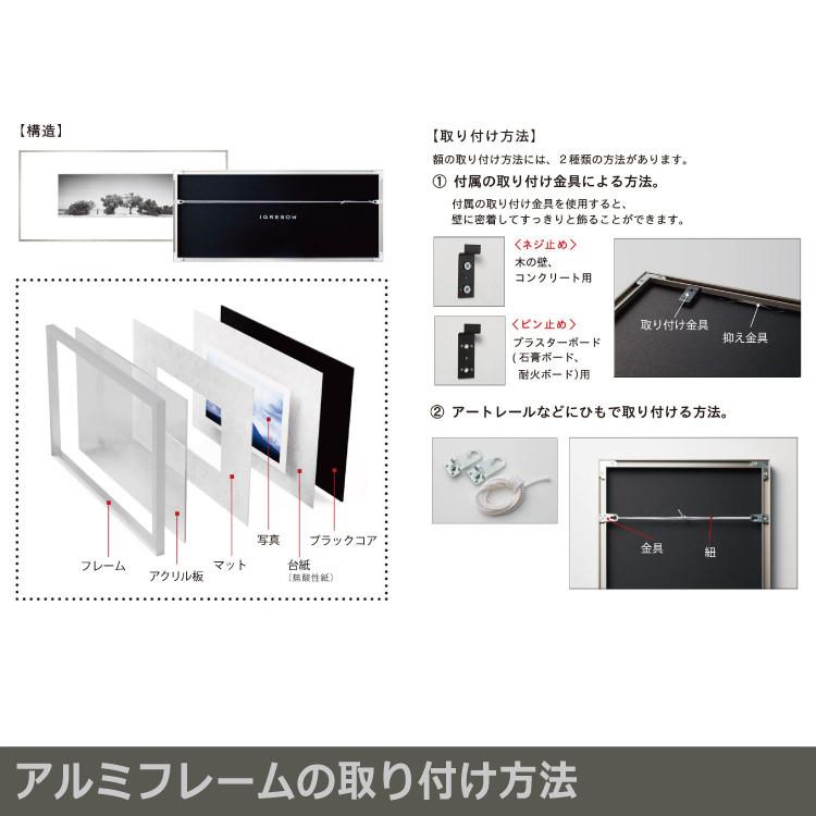 IGREBOW ニューカレドニア グランドテール島ヌメア 夕暮れのビーチのヤシ アイグレボウ インテリアフォト アルミフレーム Mサイズ カラー写真の画像