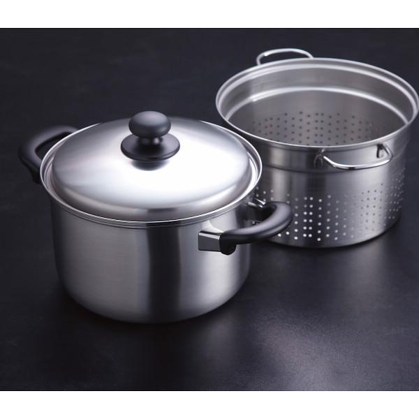 燕三 IH対応 パスタポット(22cm 両手鍋 キッチンツール キッチン のし ラッピング 包装紙 プレゼント 贈り物 ギフト 贈答用 送料無料の画像