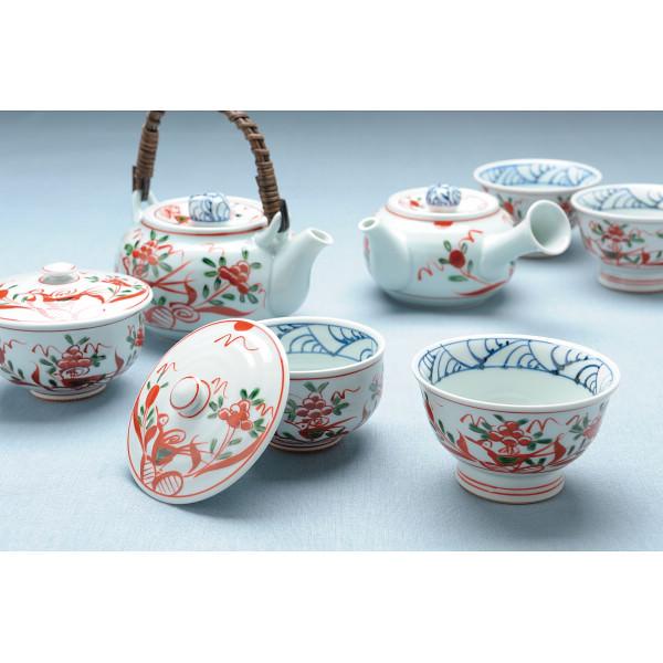 波佐見焼 古伊万里写し絵 来客茶器揃 湯呑 セット 和食器 食器 ご自宅