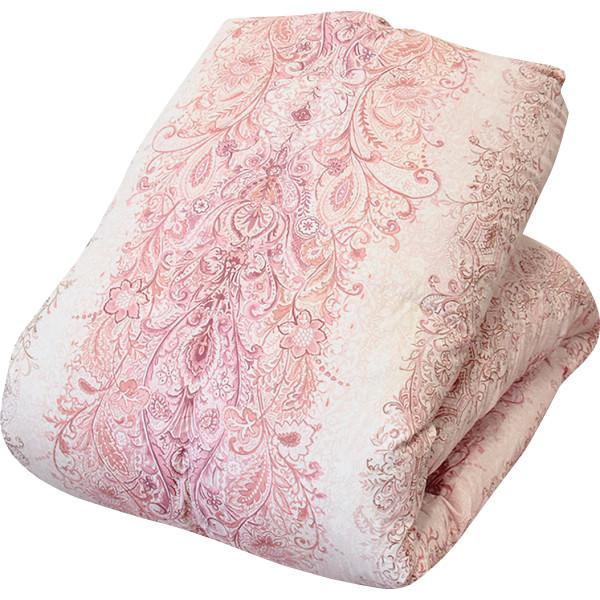 グレーグースダウン90％羽毛ふとん ピンク 掛け布団 寝具 寝装具 ご