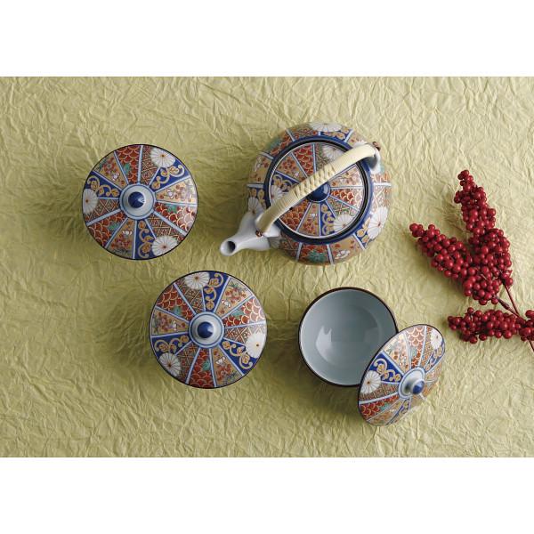 波佐見焼 金彩古伊万里 蓋付茶器揃 湯のみ セット 陶器 のし