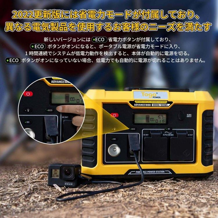 ポータブル電源 ポータブルバッテリー 蓄電池 ADVANCE1000 TO GO POWER