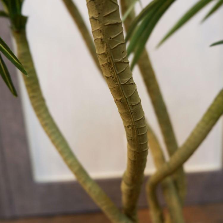 ユッカポット 114cm アーティフィシャルグリーン 人工観葉植物 簡易鉢付きグリーン F4186の画像