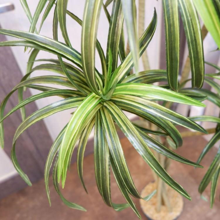 ユッカポット 156cm アーティフィシャルグリーン 人工観葉植物 簡易鉢付きグリーン F4187
