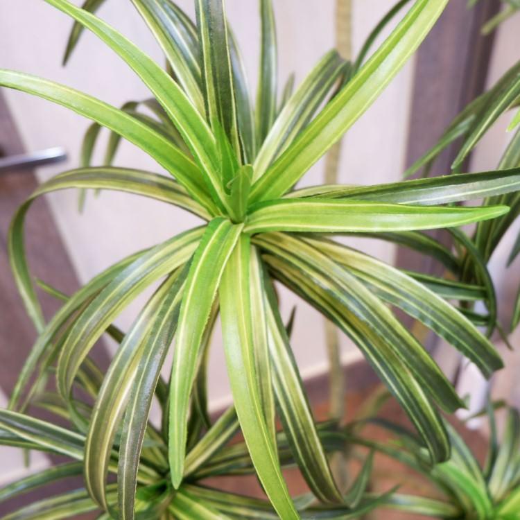 ユッカポット 156cm アーティフィシャルグリーン 人工観葉植物 簡易鉢付きグリーン F4187