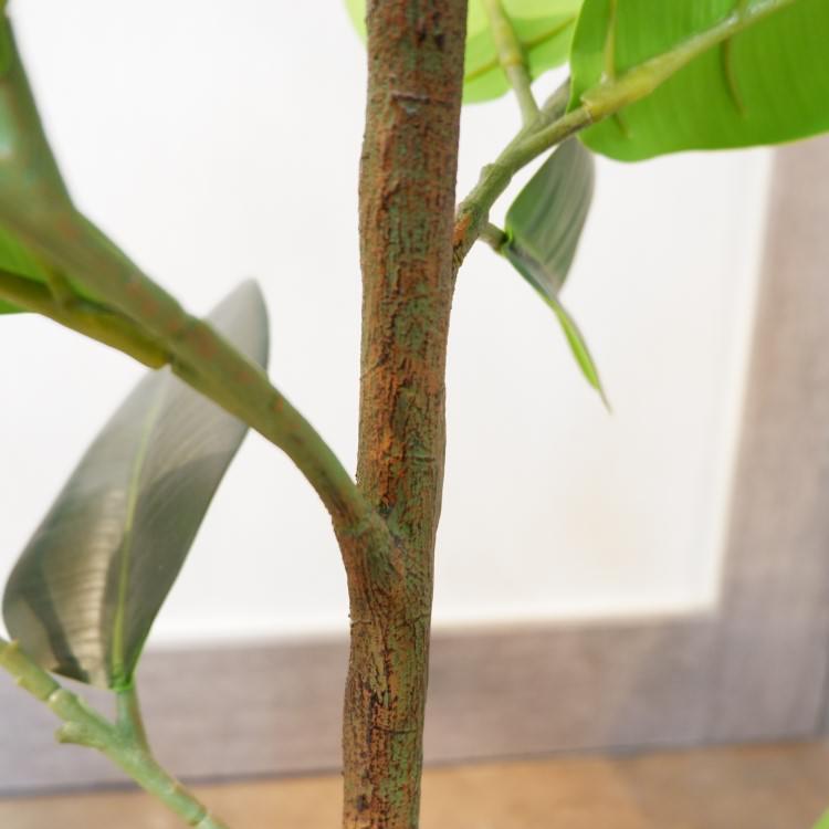 ラバーポット 95cm アーティフィシャルグリーン 人工観葉植物 簡易鉢付きグリーン P4858の画像