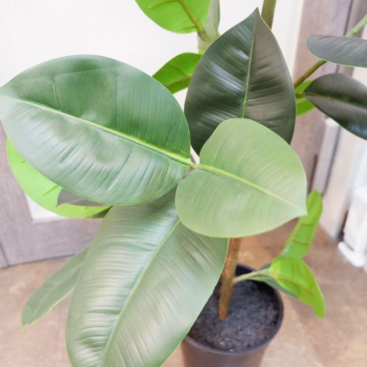ラバーポット 95cm アーティフィシャルグリーン 人工観葉植物 簡易鉢付きグリーン P4858の画像