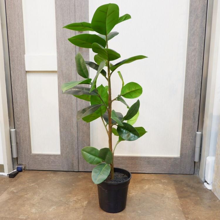 ラバーポット 95cm アーティフィシャルグリーン 人工観葉植物 簡易鉢付きグリーン P4858の画像