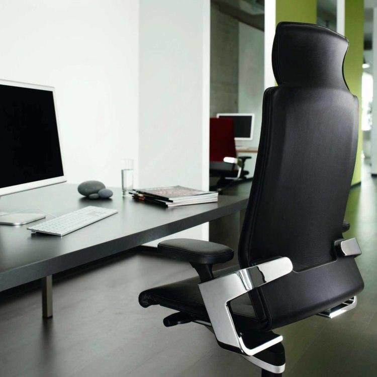 取付無料！ウィルクハーン ONアームチェア ミドルバック ブラックオフィスチェア Wilkhahn（ウィルクハーン） ON ハイバックアームチェア ヘッドレスト