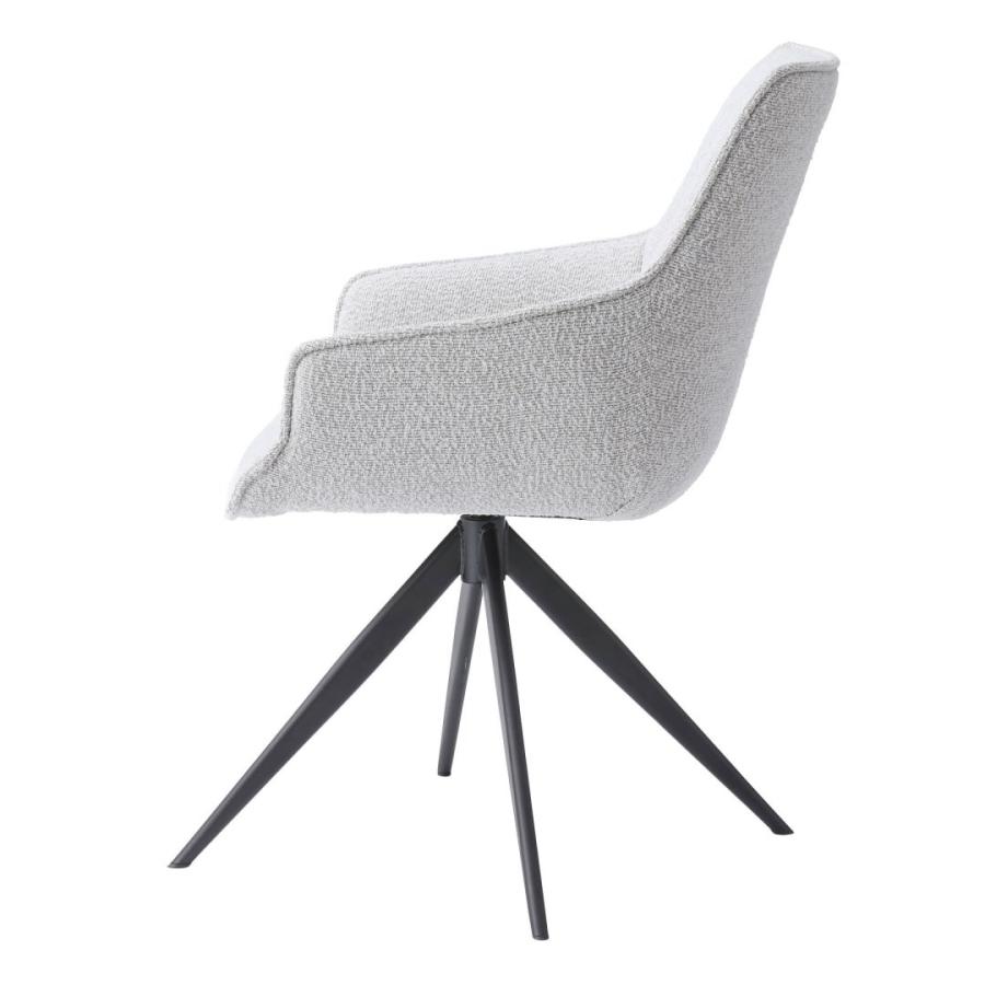 モダンなアーム付き回転椅子　ホワイト　アームチェア 東谷 回転アームチェア ホワイト｜東谷 AZUMAYA チェア 組立式