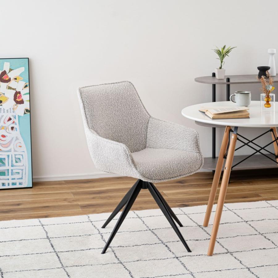 東谷 回転アームチェア ホワイト｜東谷 AZUMAYA チェア 組立式