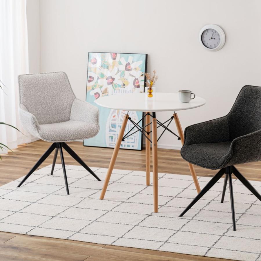 ホワイトアームチェア 東谷 回転アームチェア ホワイト｜東谷 AZUMAYA チェア 組立式