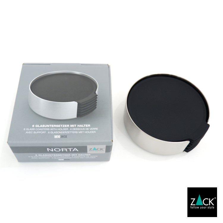ZACK コースターとホルダー 6枚セット コースター ラバー ホルダー付き