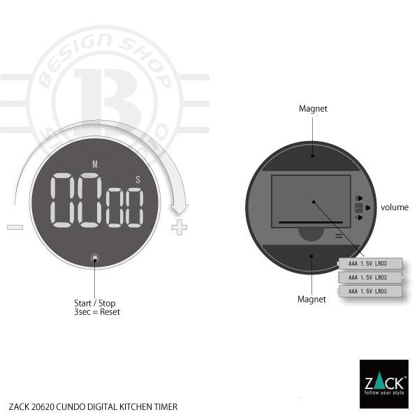 ZACK デジタルキッチンタイマー タイマー デジタル キッチン用タイマー