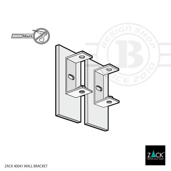 ZACK 接着用ブラケット 鏡面 ブラケット パーツ 部品 棚受け金具