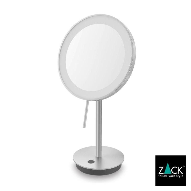 ZACK LED メイクアップミラー 5倍拡大 片面鏡 鏡 マット 化粧鏡