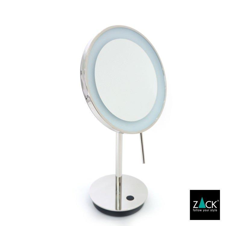 ZACK LED メイクアップミラー 5倍拡大 片面鏡 鏡 鏡面 化粧鏡 スタンド