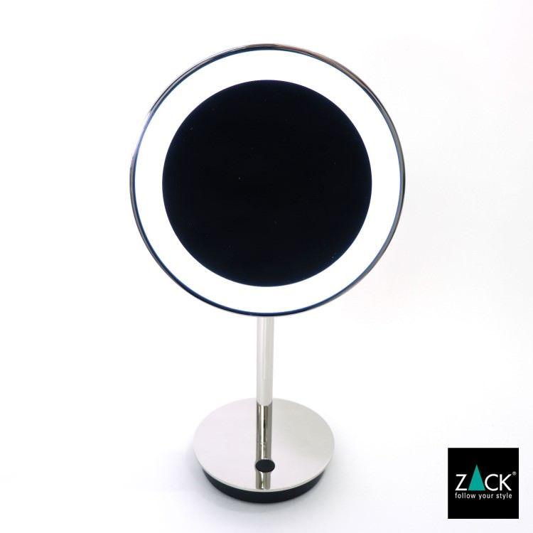 ZACK LED メイクアップミラー 5倍拡大 片面鏡 鏡 鏡面 化粧鏡 スタンド