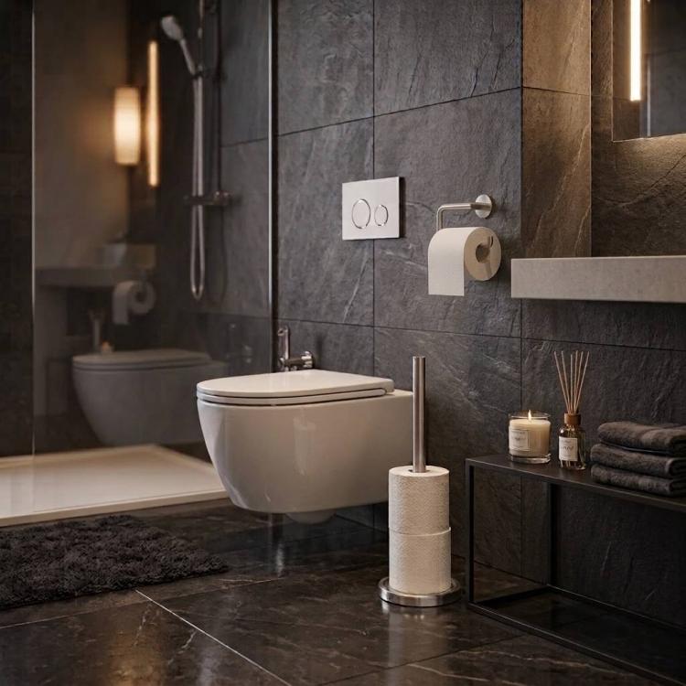 ZACK スペアトイレットペーパーホルダー 予備ロール ペーパースタンド
