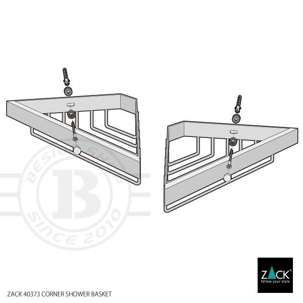 シャワーバスケット コーナーラック バスラック シャンプーラック レイヤー バスケット 浴室収納 バス収納 水回り 浴室 ドイツ ステンレス ZACK 40373 LINEA HL｜besign｜13