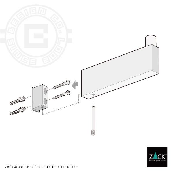 ZACK トイレットペーパーホルダー スペア ロールホルダー ペーパー