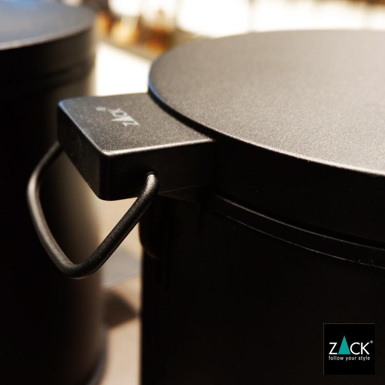 ペダルビン ペーパーバスケット ゴミ箱 サニタリーボックス 蓋付き トイレ 洗面 黒 ホテル ドイツ ステンレス ZACK 40436 VASCAの画像