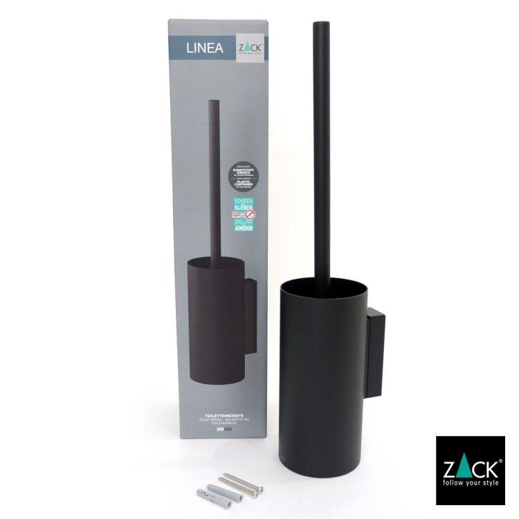 期間限定！ポイント10倍！トイレブラシ セット ブラック ブラシスタンド ブラシホルダー スリム トイレ用品 ドイツ ステンレス ZACK 40571 LINEA
