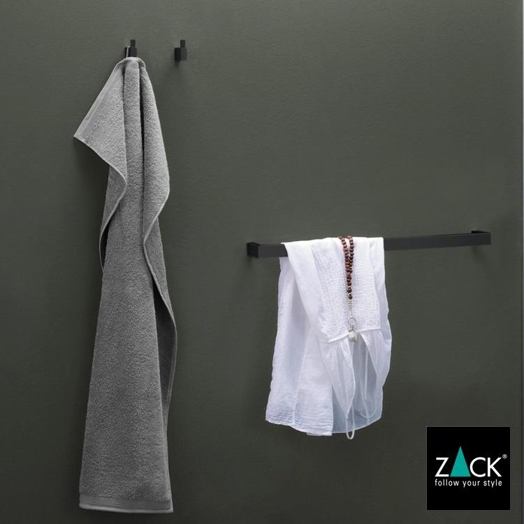 ZACK タオルレール ブラック ワイド タオルホルダー タオル掛け タオル