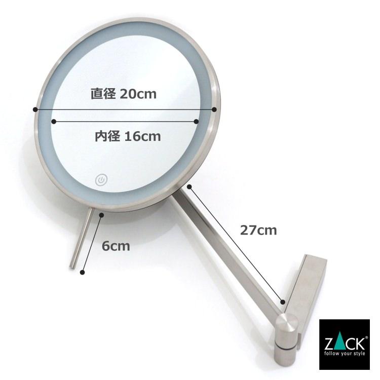LED コスメティックミラー 5倍 片面鏡 ウォールミラー 鏡 化粧鏡 卓上